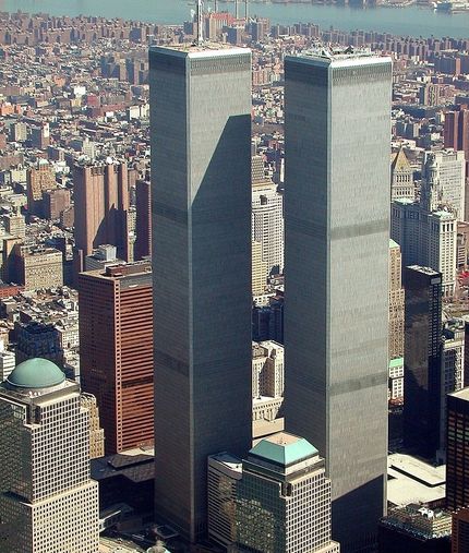 World Trade Center. Tvillingtornen innan den hemska terrorattacken.