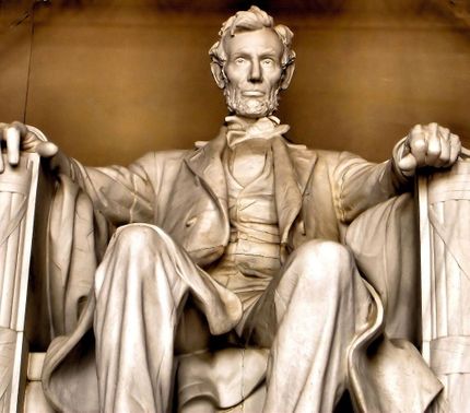 Den här statyn av President Lincoln imponerade.