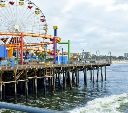 Numera rena tivolit på Santa Monica Pier.