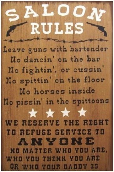 Reglerna var stenhårda på Country Saloon.