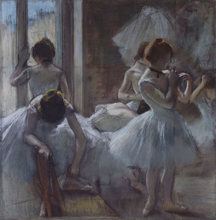 Degas får illustrera dansöserna (Musée d´Orsay).