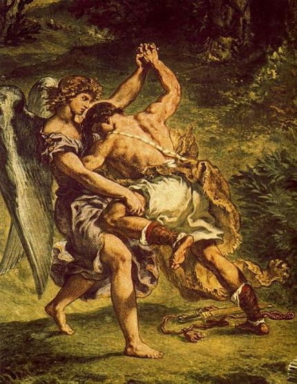 Delacroix. Jacob brottas med ängeln. Det stärkte Strindberg.