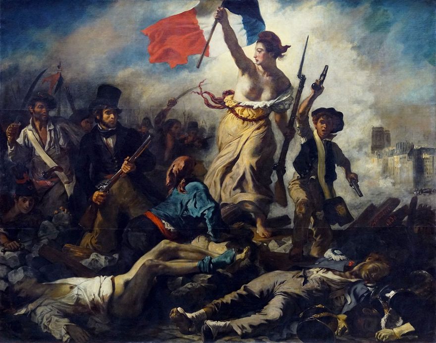 Delacroix. En av de få förespråkarna, som blev invald i den franska konstakademin (Louvren).