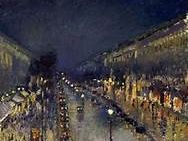 Pissarro. Boulevard Montmarte på natten.