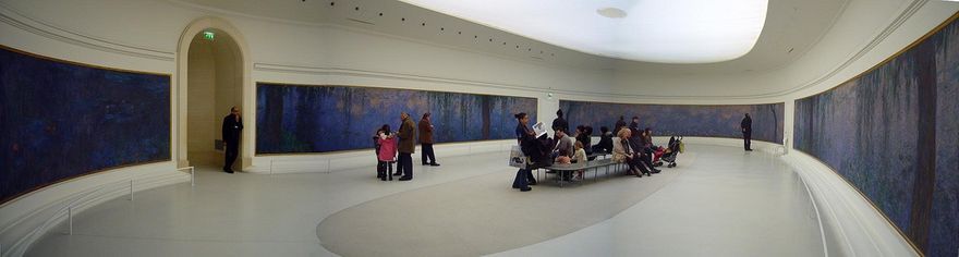 Musée de l'Orangerie med paneramor av Manet. Många andra målare finns utställda: Picasso, Matisse...