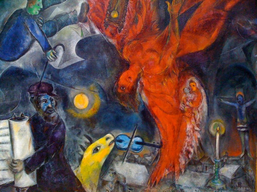 Marc Chagall. Studerade på Académie de la Palette. Levde för det mesta i landsflykt med stämpeln 