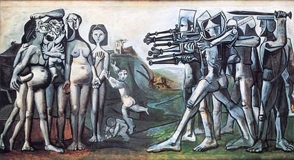 På den tiden var Picasso väldigt politiskt engagerad i sitt måleri. 