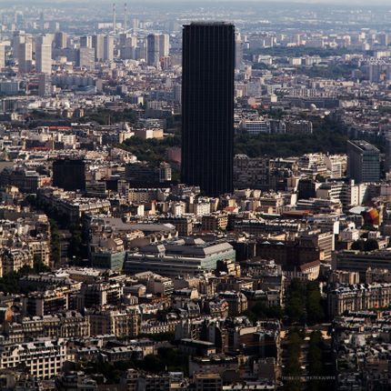 Montparnasse Tower. Där det står hade Mondrian sin ateljé.