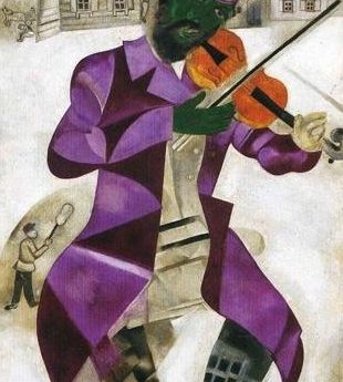 Chagall i sin ateljé.