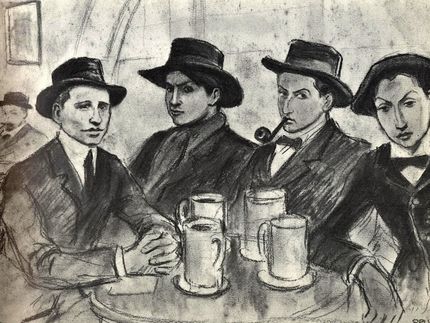 Delar av Picassos anhängare (Picasso tvåa från vänster).
