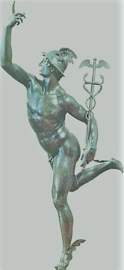 Mercure (Mercurius), en gud enligt romersk mytologi (B. Bologne).