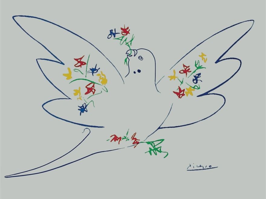 Fredsduvan förvandlades senare av Picasso till en moderna variant.