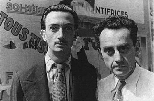 Salvador Dalí och Man Ray i Paris 1934.