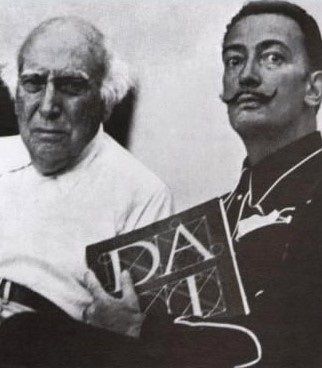 Dalí och has åldriga far 1948.