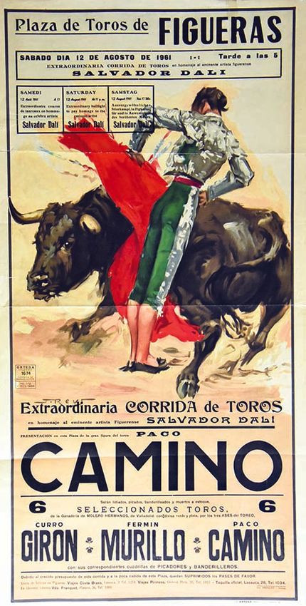 Affisch för den aktuella tjurfäktningen.
