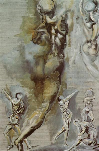 Utan titel - Nakna figurer efter Michelangelo (1982).