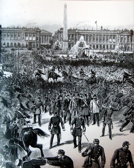 Första majtåget urartar 1890 då arbetarna tog strid med polisen på Place de la Concorde.