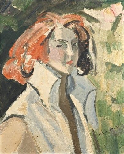 Självporträtt av Jacqueline Marval, som var en pseudonym för Marie-Josephine Vallet.