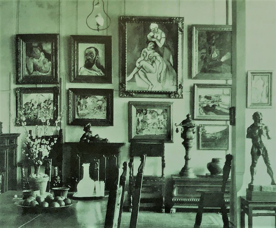 En del av Sarah och Michael Steins Matisse-samling deras matsal på 58, Rue Madame. Till och med den svårflörtade Jean Puy fascinerades av hängningen: 