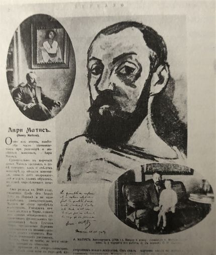 En tiningsartikel som betydde succé för Matisse i Moskva.