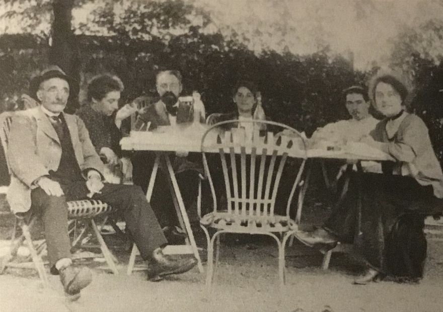 Matisses familj med Amélies far och syster Berthe, sommaren 1914.