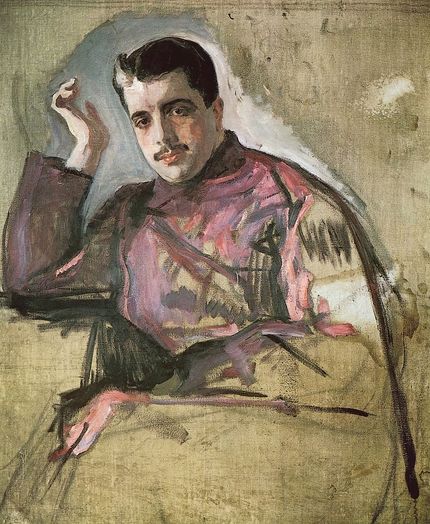 Sergej Djagilev av Valentin Serov, 1904. Matisse kände sig förd bakom ljuset av den lismande impressarion för 