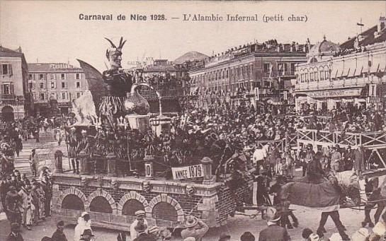 Karnevalståget vid blomsterfestivalen på våren1928.