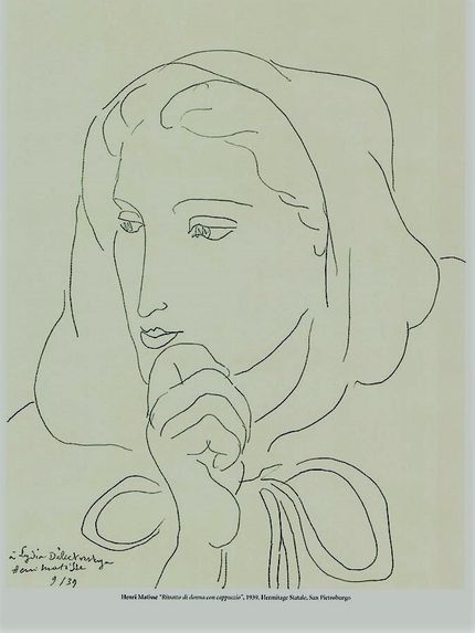 Lydia och Marguite turades om att vaka över Matisse i samand med operationen (Kvinna med en huva - Lydia, 1939).