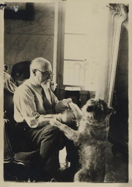 Matisse med sin trogne hund Raudi, som han minns med stor saknad.