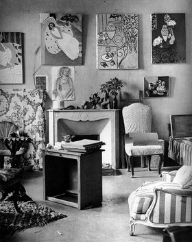 Matisses ateljé i Vence (ca 1947).