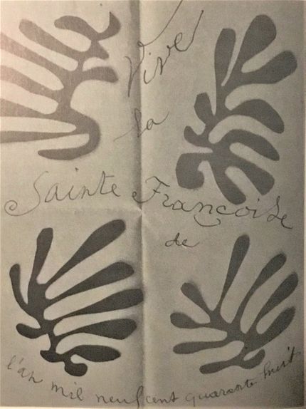 Ett brev från matisse till Françoise Gilot 1948: 