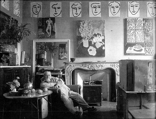 Matisse hemma i Villa Le Rêve, 1948.