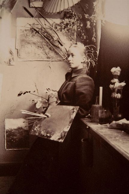 Hilma af Klint på Konstakademien 1885.