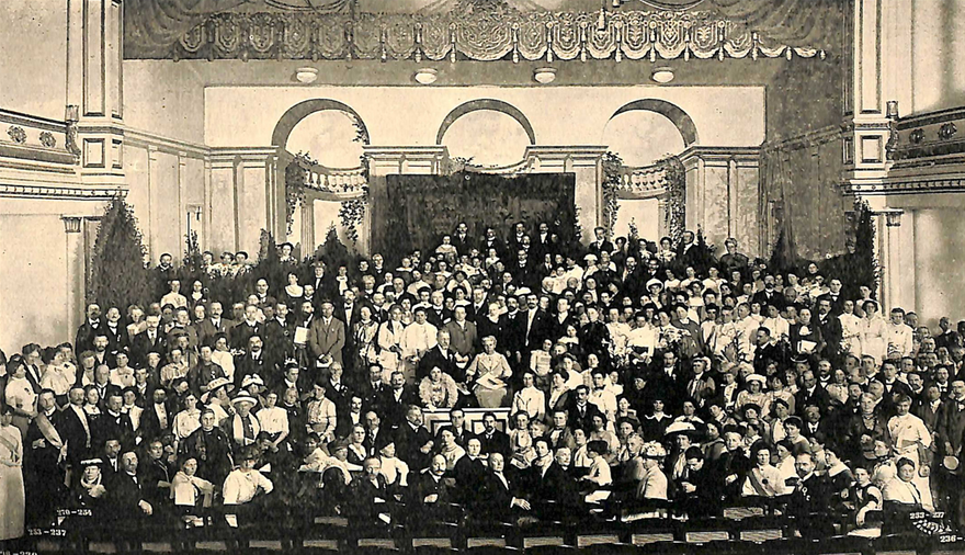 Imponerande antal deltagare i Teosofiska samfundets europeiska förbunds 7:e kongress i Stockholm 1913.