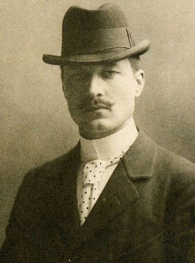 Arkitekt Ragnar Östberg, 1896. Senare professor i arkitektur på Konsthögskolan i Stockholm arkitekturskola.