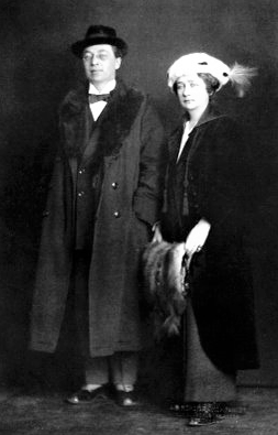 Wassily Kandinsky och Gabriele Münter i Stockholm 1916.