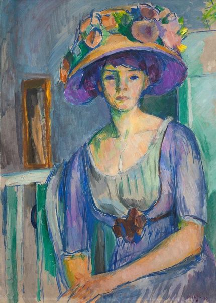 Isaac Grunewald: ”Porträtt av fru Ise Morssing, 1910 (jämför med nästa bild av Matisse). Prins Eugen köpte det här porträttet , som nu finns att beskåda på hans Waldermarsudde.