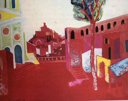 Scenbild ”På Sicilien”, 1926-1927 (Scenografi Isaac Grünewald).