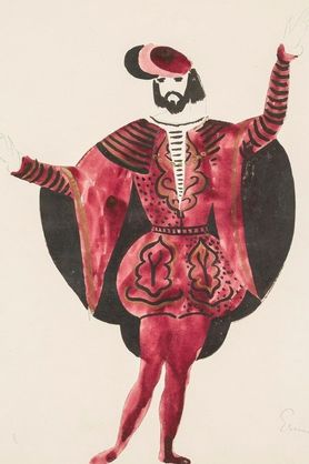 Kostymskiss till pjäsen Fiesco (Isaac Grünewald).